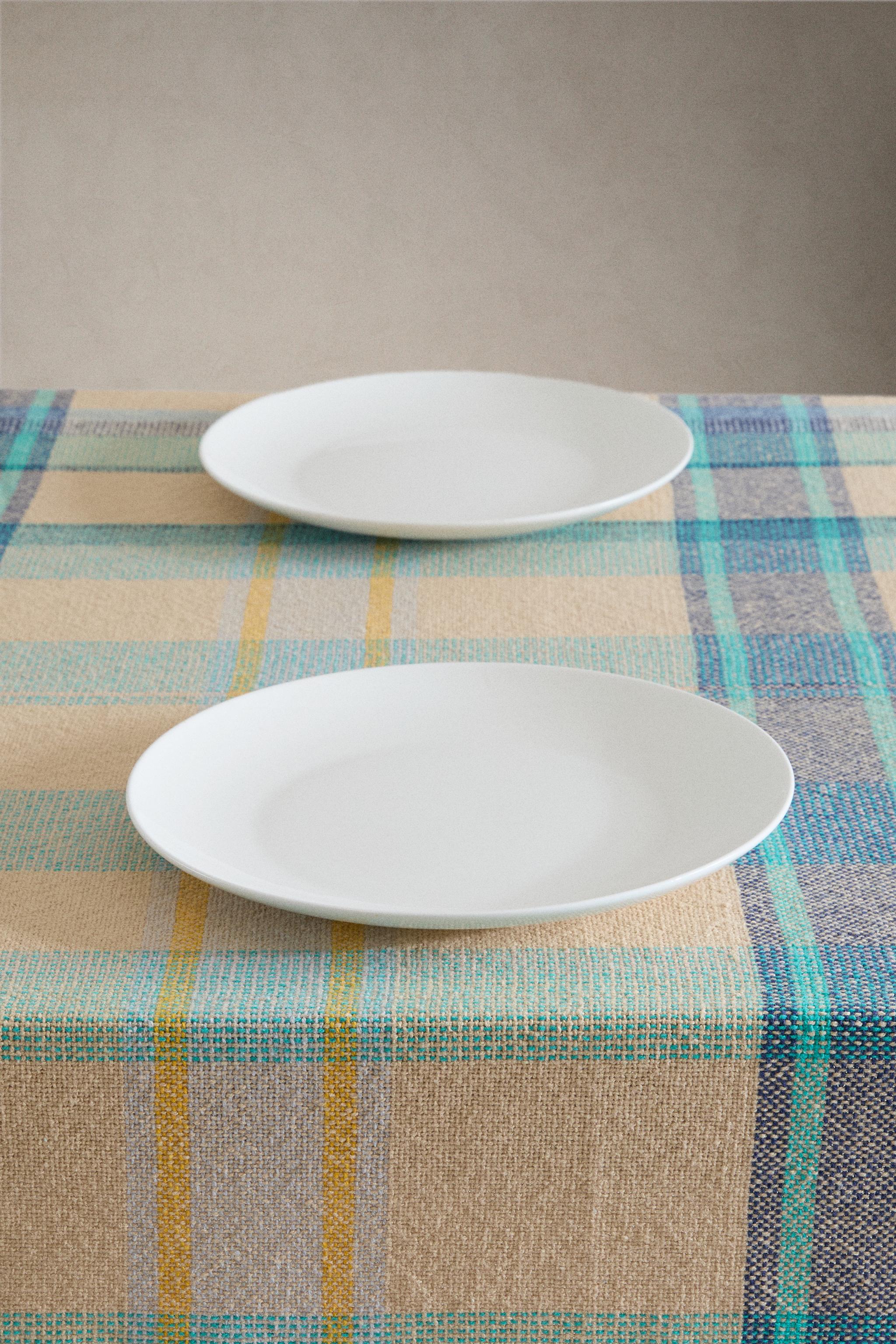 DYED THREAD CHECK TABLECLOTH